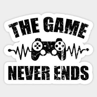 game never ends heartbeat controller gamer quote gaming Sticker